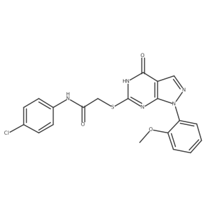 N-(4-chlorophenyl)-2-((1-(2-methoxyphenyl)-4-oxo-4,5-dihydro-1H-pyrazolo[3,4-d]pyrimidin-6-yl)thio)acetamide Structure
