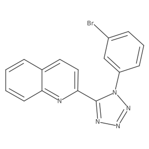 2-(1-(3-bromophenyl)-1H-tetrazol-5-yl)quinoline结构式