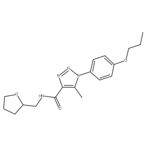 5-methyl-1-(4-propoxyphenyl)-N-(tetrahydrofuran-2-ylmethyl)-1H-1,2,3-triazole-4-carboxamide Structure
