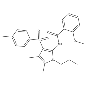 N-{4,5-dimethyl-3-[(4-methylphenyl)sulfonyl]-1-propyl-1H-pyrrol-2-yl}-2-methoxybenzamide结构式