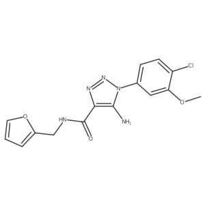 5-amino-1-(4-chloro-3-methoxyphenyl)-N-(furan-2-ylmethyl)-1H-1,2,3-triazole-4-carboxamide结构式