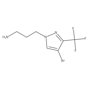 3-[4-Bromo-3-(trifluoromethyl)-1H-pyrazol-1-YL]propan-1-amine结构式