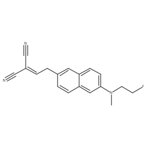 2-(1-(6-((2-(F18)Fluoroethyl)(methyl)amino)-2-naphthyl)ethylidene)malononitrile Structure
