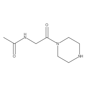N-(2-oxo-2-piperazin-1-ylethyl)acetamide结构式