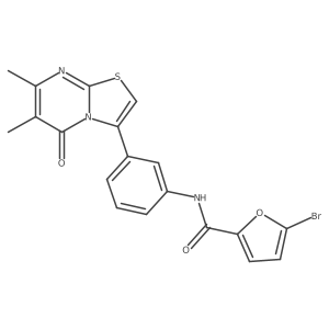5-bromo-N-(3-(6,7-dimethyl-5-oxo-5H-thiazolo[3,2-a]pyrimidin-3-yl)phenyl)furan-2-carboxamide结构式