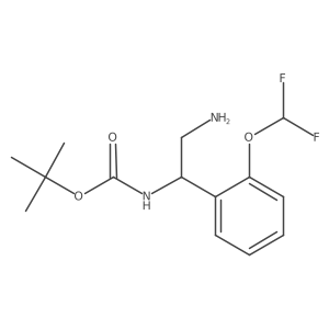 tert-butyl N-{2-amino-1-[2-(difluoromethoxy)phenyl]ethyl}carbamate Structure