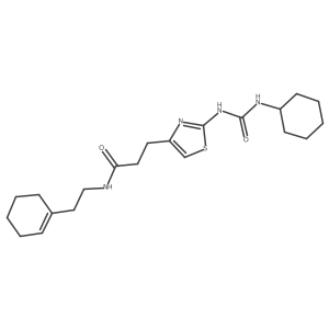 N-(2-(cyclohex-1-en-1-yl)ethyl)-3-(2-(3-cyclohexylureido)thiazol-4-yl)propanamide Structure