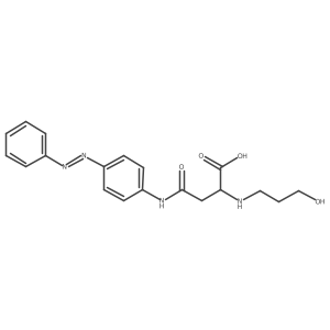 (Z)-2-((3-hydroxypropyl)amino)-4-oxo-4-((4-(phenyldiazenyl)phenyl)amino)butanoic acid Structure