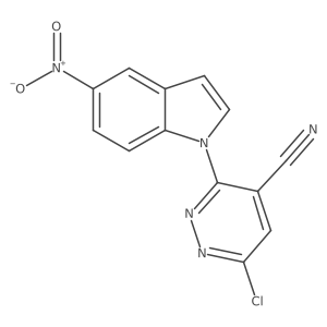 6-Chloro-3-(5-nitro-indol-1-yl)-pyridazin-4-carbonitrile Structure