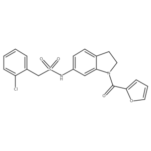 1-(2-chlorophenyl)-N-(1-(furan-2-carbonyl)indolin-6-yl)methanesulfonamide Structure