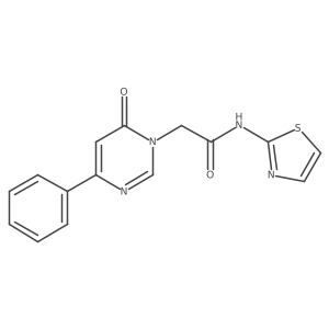2-(6-oxo-4-phenylpyrimidin-1(6H)-yl)-N-(thiazol-2-yl)acetamide Structure