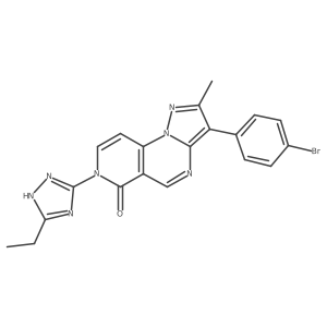 3-(4-bromophenyl)-7-(5-ethyl-4H-1,2,4-triazol-3-yl)-2-methylpyrazolo[1,5-a]pyrido[3,4-e]pyrimidin-6(7H)-one结构式