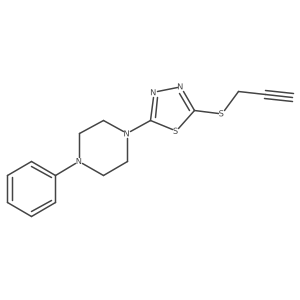 2-(4-Phenylpiperazin-1-yl)-5-(prop-2-yn-1-ylthio)-1,3,4-thiadiazole Structure