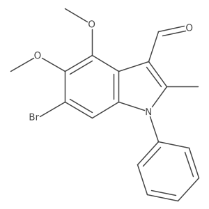 6-Bromo-4,5-dimethoxy-2-methyl-1-phenyl-1H-indole-3-carboxaldehyde Structure