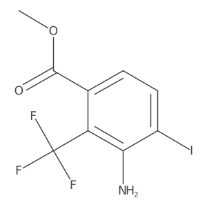 Methyl 3-amino-4-iodo-2-(trifluoromethyl)benzoate结构式