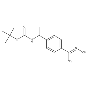 tert-butyl [(1R)-1-{4-[(hydroxyamino)(imino)methyl]phenyl}ethyl]carbamate结构式