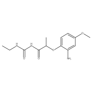 Propanamide, 2-(2-amino-4-methoxyphenoxy)-N-[(ethylamino)carbonyl]-结构式