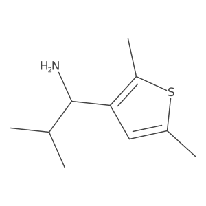1-(2,5-Dimethylthiophen-3-yl)-2-methylpropan-1-amine结构式