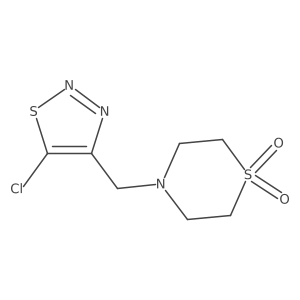 4-((5-Chloro-1,2,3-thiadiazol-4-yl)methyl)thiomorpholine 1,1-dioxide Structure