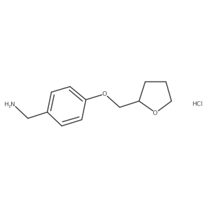 1-[4-(Tetrahydrofuran-2-ylmethoxy)phenyl]methanamine hydrochloride Structure