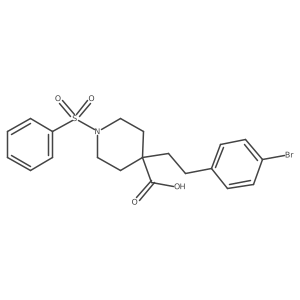 4-(4-Bromophenethyl)-1-(phenylsulfonyl)piperidine-4-carboxylic acid Structure