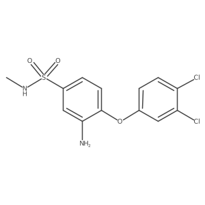 3-amino-4-(3,4-dichlorophenoxy)-N-methylbenzene-1-sulfonamide结构式