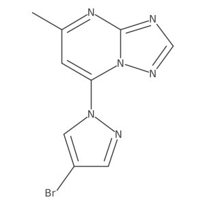 4-bromo-1-{5-methyl-[1,2,4]triazolo[1,5-a]pyrimidin-7-yl}-1H-pyrazole Structure