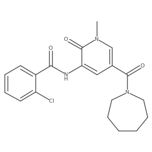 N-(5-(azepane-1-carbonyl)-1-methyl-2-oxo-1,2-dihydropyridin-3-yl)-2-chlorobenzamide Structure