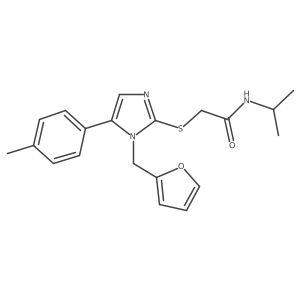 2-((1-(furan-2-ylmethyl)-5-(p-tolyl)-1H-imidazol-2-yl)thio)-N-isopropylacetamide结构式