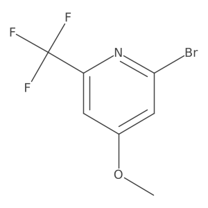 2-Bromo-4-methoxy-6-(trifluoromethyl)pyridine结构式