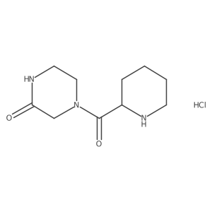 4-(2-Piperidinylcarbonyl)-2-piperazinone hydrochloride结构式