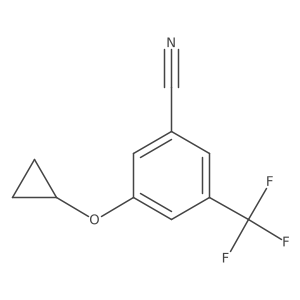 3-Cyclopropoxy-5-(trifluoromethyl)benzonitrile Structure