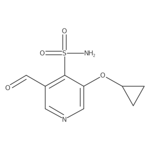 3-Cyclopropoxy-5-formylpyridine-4-sulfonamide结构式