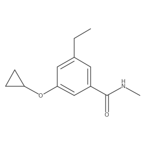 3-Cyclopropoxy-5-ethyl-N-methylbenzamide结构式