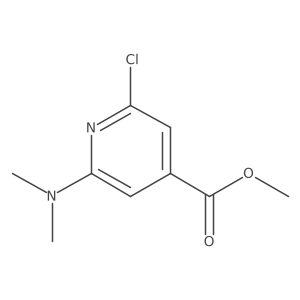 Methyl 2-chloro-6-(dimethylamino)isonicotinate结构式