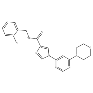 N~4~-(2-chlorobenzyl)-1-(6-morpholino-4-pyrimidinyl)-1H-imidazole-4-carboxamide结构式