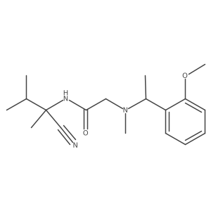 N-(1-cyano-1,2-dimethylpropyl)-2-{[1-(2-methoxyphenyl)ethyl](methyl)amino}acetamide Structure