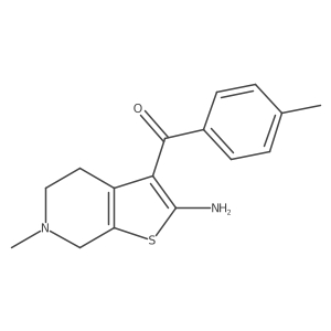 6-methyl-3-(4-methylbenzoyl)-4H,5H,6H,7H-thieno[2,3-c]pyridin-2-amine Structure