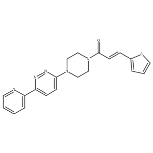 (E)-1-(4-(6-(pyridin-2-yl)pyridazin-3-yl)piperazin-1-yl)-3-(thiophen-2-yl)prop-2-en-1-one Structure