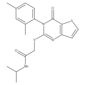 2-{[3-(2,4-dimethylphenyl)-4-oxo-3,4-dihydrothieno[3,2-d]pyrimidin-2-yl]sulfanyl}-N-(propan-2-yl)acetamide结构式
