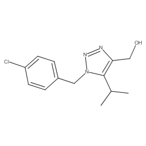 {1-[(4-chlorophenyl)methyl]-5-(propan-2-yl)-1H-1,2,3-triazol-4-yl}methanol结构式