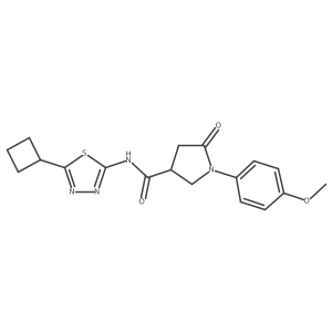 N-(5-cyclobutyl-1,3,4-thiadiazol-2-yl)-1-(4-methoxyphenyl)-5-oxopyrrolidine-3-carboxamide Structure