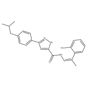 (E)-N'-(1-(2-hydroxyphenyl)ethylidene)-3-(4-isobutylphenyl)-1H-pyrazole-5-carbohydrazide Structure