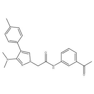 N-(3-acetylphenyl)-2-(3-(dimethylamino)-4-(p-tolyl)-1H-pyrazol-1-yl)acetamide结构式
