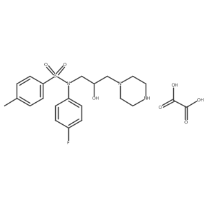 N-(4-fluorophenyl)-N-(2-hydroxy-3-(piperazin-1-yl)propyl)-4-methylbenzenesulfonamide oxalate结构式