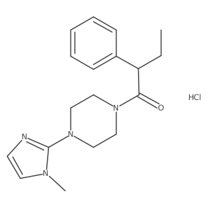 1-(4-(1-methyl-1H-imidazol-2-yl)piperazin-1-yl)-2-phenylbutan-1-one hydrochloride结构式