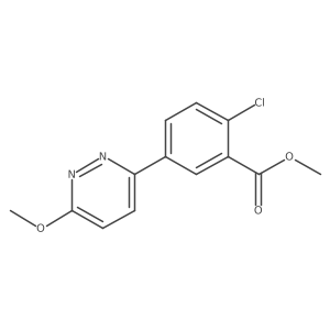 Methyl 2-chloro-5-(6-methoxy-3-pyridazinyl)benzoate Structure