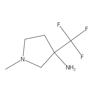 1-Methyl-3-(trifluoromethyl)pyrrolidin-3-amine Structure