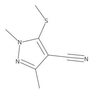 1,3-dimethyl-5-(methylsulfanyl)-1H-pyrazole-4-carbonitrile Structure