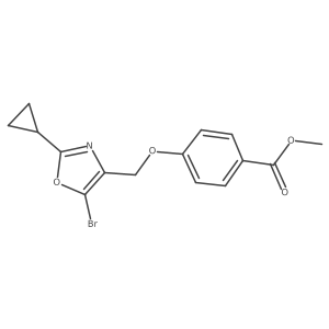 Methyl 4-[(5-bromo-2-cyclopropyl-1,3-oxazol-4-yl)methoxy]benzoate结构式